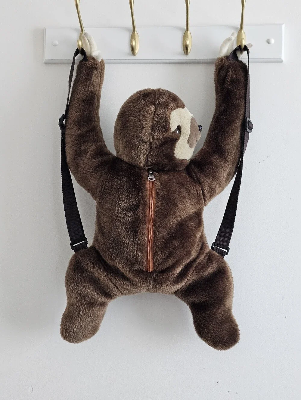 Adventure Planet Plush Sloth Backpack Brown Hanging Monkey Style Stuffed Animal